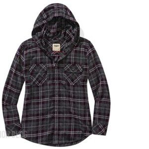 TNA plaid flannel hoody